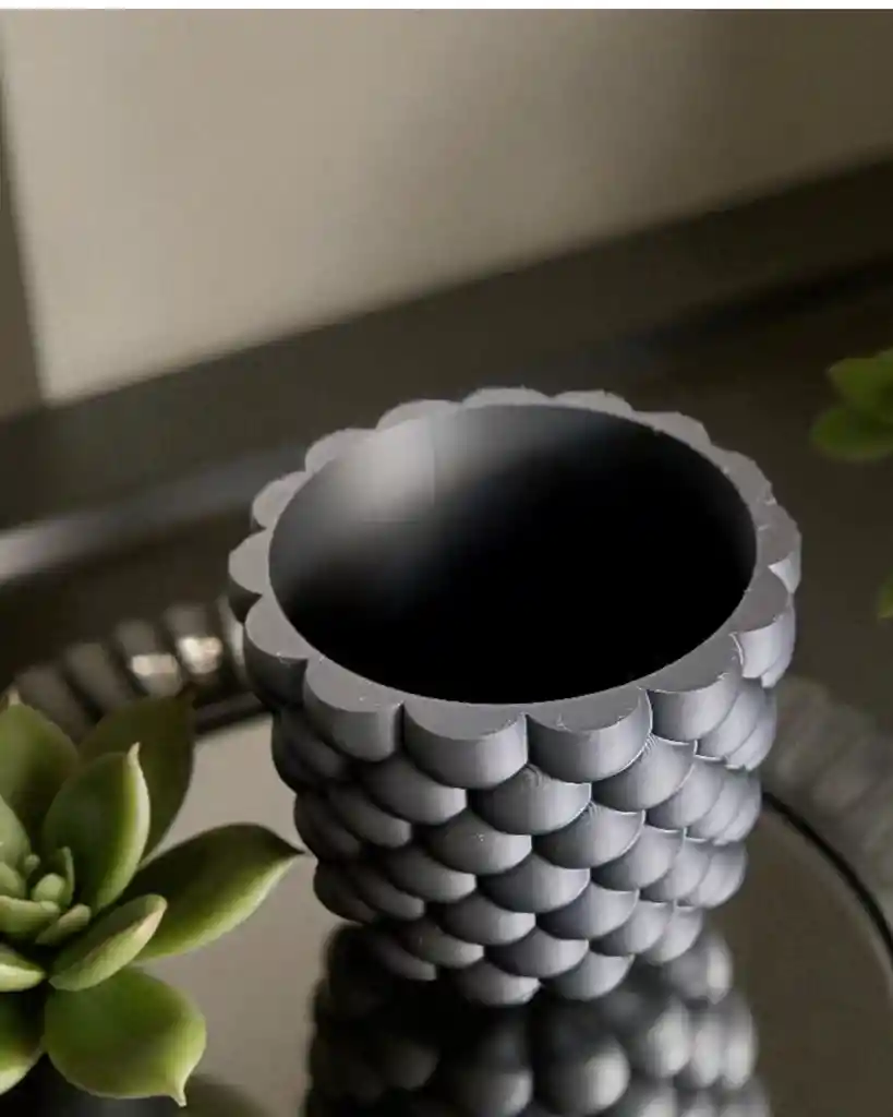 Macetero Estilo Globos Color Negro