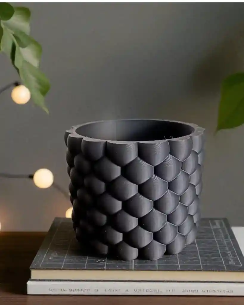 Macetero Estilo Globos Color Negro