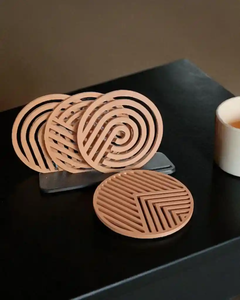 Posavasos Circulares Decorativos Estilo A