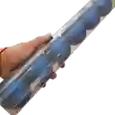 Esferas Navideñas Color Azul Indigo Con Glitter Pack 6unds 7cm Remate