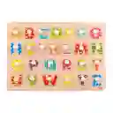 Puzzle Alfabeto De Encaje De Madera 26 Piezas Tooky Toy Ty852