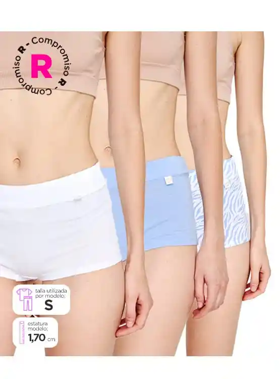 Pack 3 Pantaletas Index Algodón-panaltx3 Clzp324-608 Inx Celes M