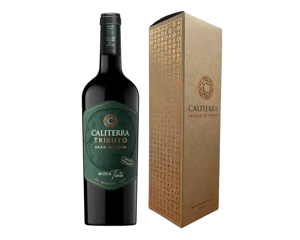 Estuche Regalo Vino Caliterra Tributo Gran Reserva Mezcla Tinta Blend