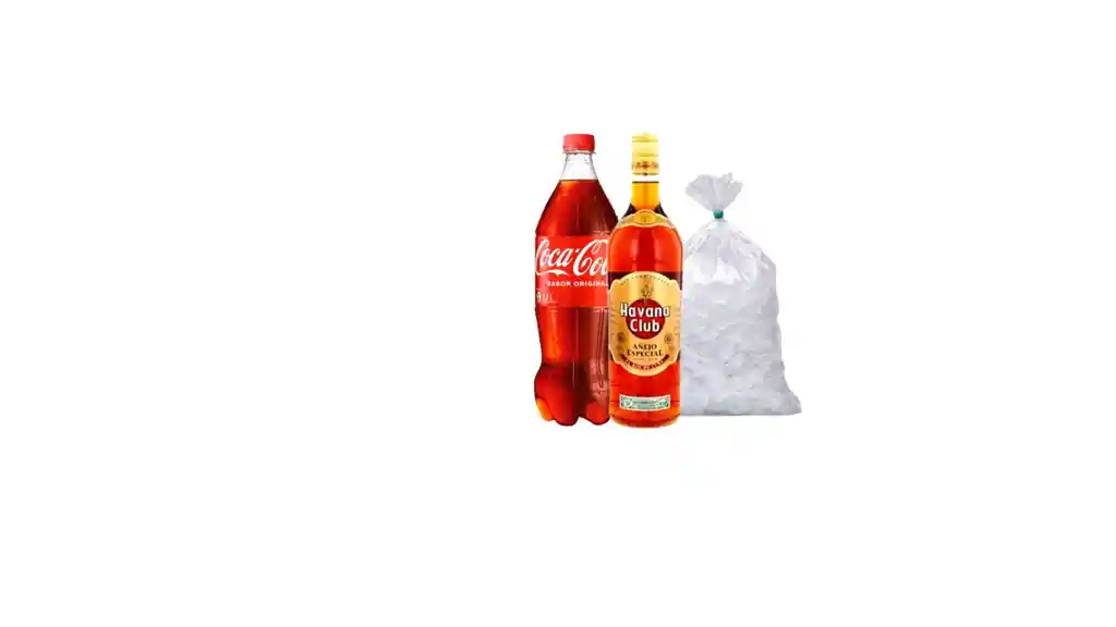 Havana Especial 700 Ml + Coca Cola Original 1,5 Lt + Hielo 1kg