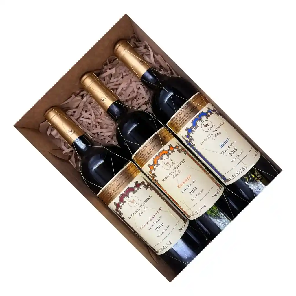 Pack Regalo 3x Vino Miguel Torres Gran Reserva