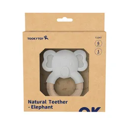 Mordedor Natural Elefante Tooky Toy Tj347