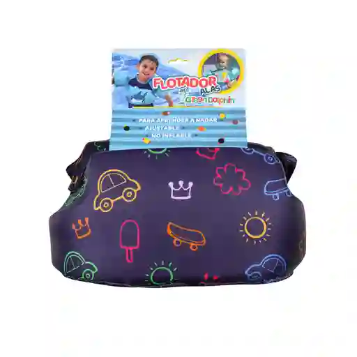 Flotador Con Alitas Autos Azul Green Dolphin G153