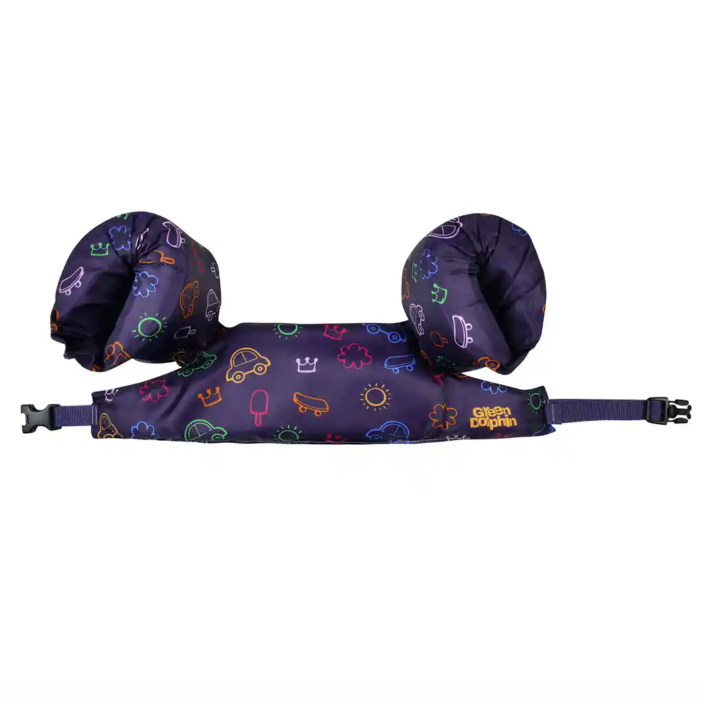 Flotador Con Alitas Autos Azul Green Dolphin G153