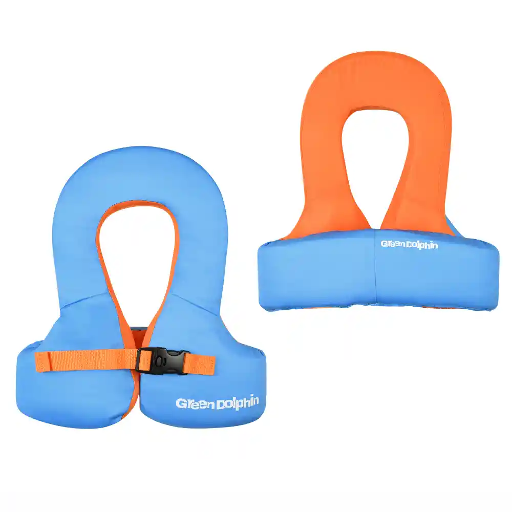 Chaleco Flotador Infantil Green Lock Celeste 19 A 30 Kg Green Dolphin G159