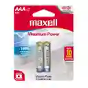 Pilas Alcalinas Maxell Tamaño Aaa 2 Unidades