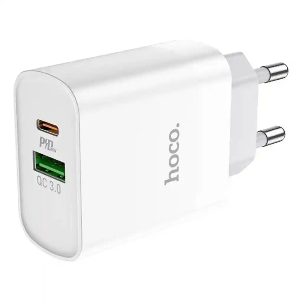 Cargador Hoco C80a 20w Para Iphone Color Blanco