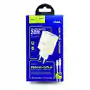 Cargador Hoco C80a 20w Para Iphone Color Blanco