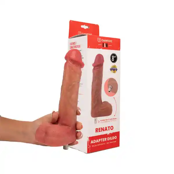 Renato Dildo Ultrarealista Con Adaptador Sex Machine Lovense