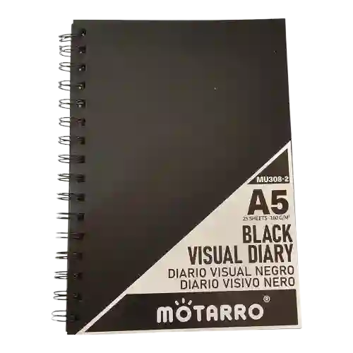 Cuaderno De Hojas Negras A5 25hjs 160grs