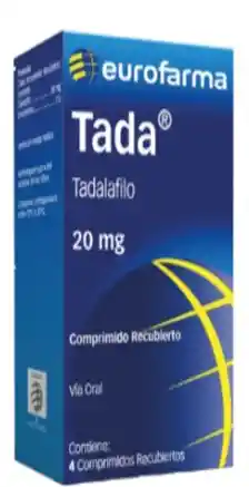 Tadalafilo 20 Mg X 4 Comprimidos Recubiertos