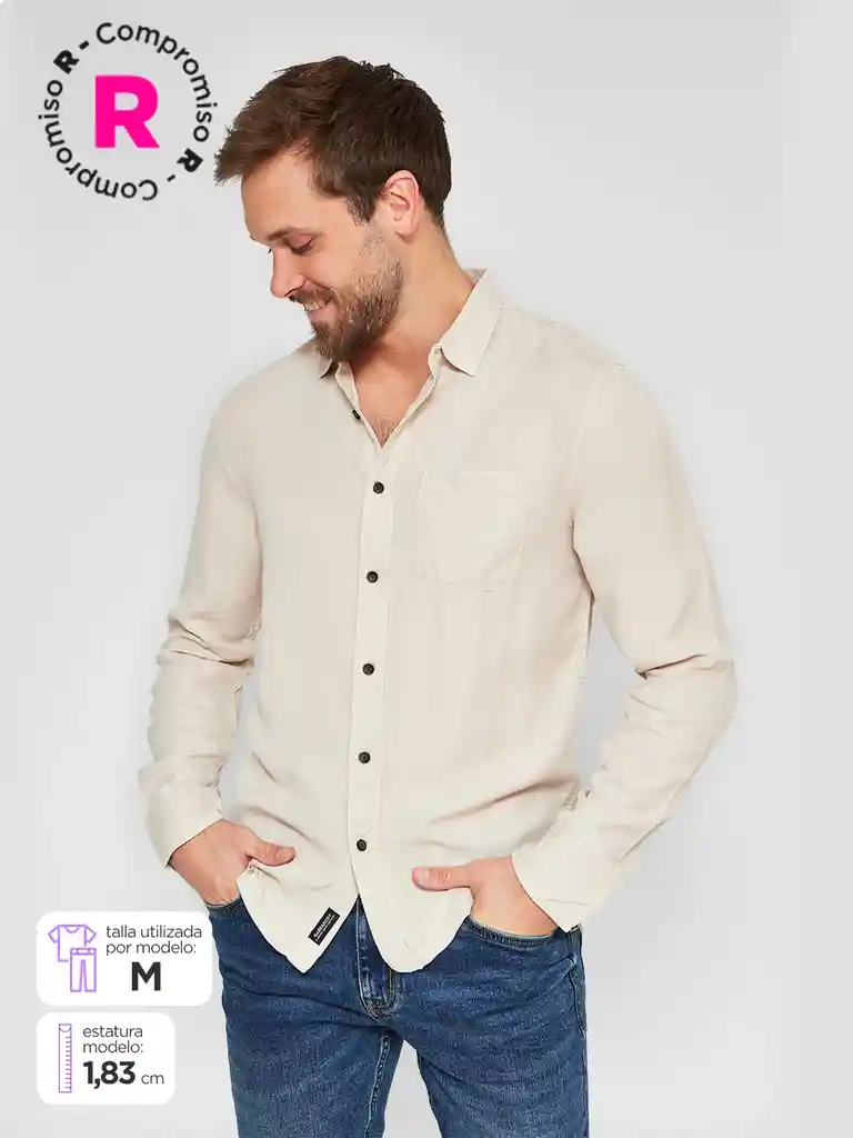 Barbados-camisa Ml Neospot Bb2 Ss25 Beige L