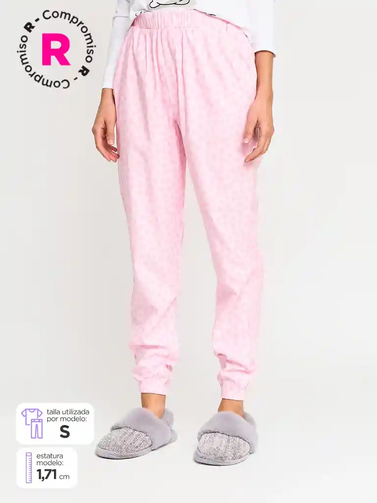 Index-pantalón De Pijama Mujer Index Buzo Bam V26 Rosad M