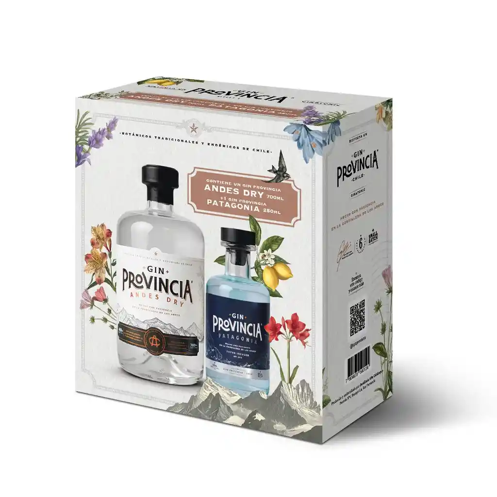 Gin Provincia Andes 40º 700 Ml + Gin Patago 250 M