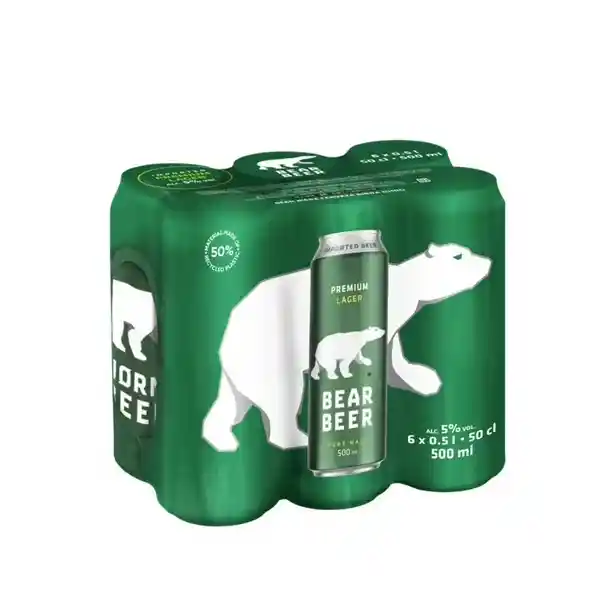 Bear Beer Lager 500 Cc Lat X 6 Und