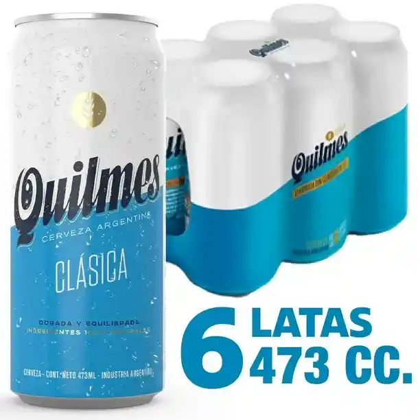 Quilmes Lata 473 Cc X 6