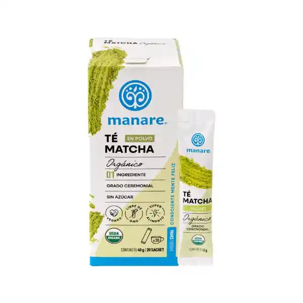 Té Matcha Sachet Orgánico (20u) Manare