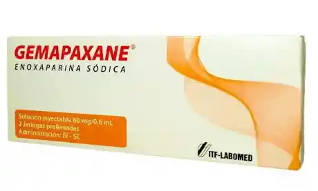 Gemapaxane Sol Iny 60 Mg/0.6 Ml X 2