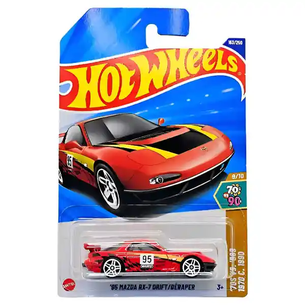 Hot Wheels Mazda Rx-7 Drift 1995 Rojo