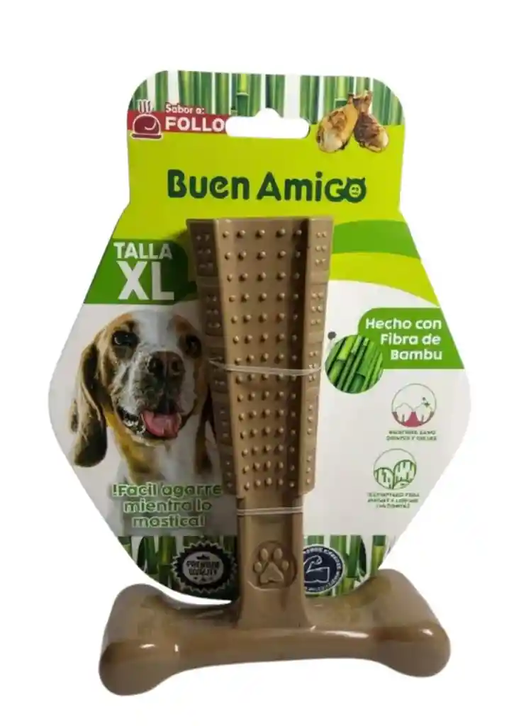 Juguete Hueso Masticable De Bambu Talla Xl	