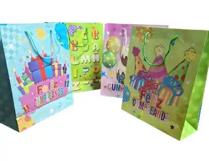 Bolsa De Regalo Feliz Cumpleaños 18x21,5x8