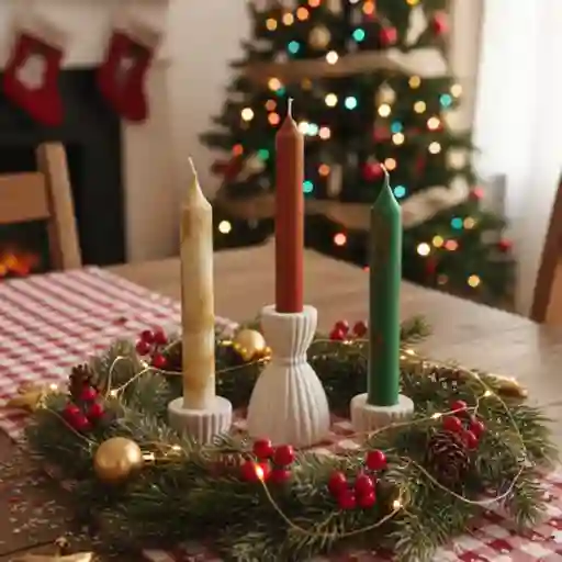 Set Velas Cónicas Navidad