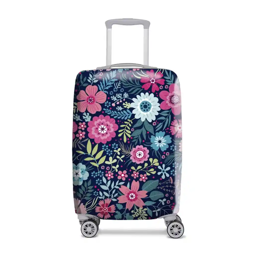 Funda Cubre Maleta New Flores Mediana