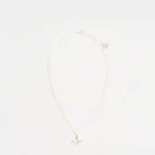 Collar Corto Libélula Plateado