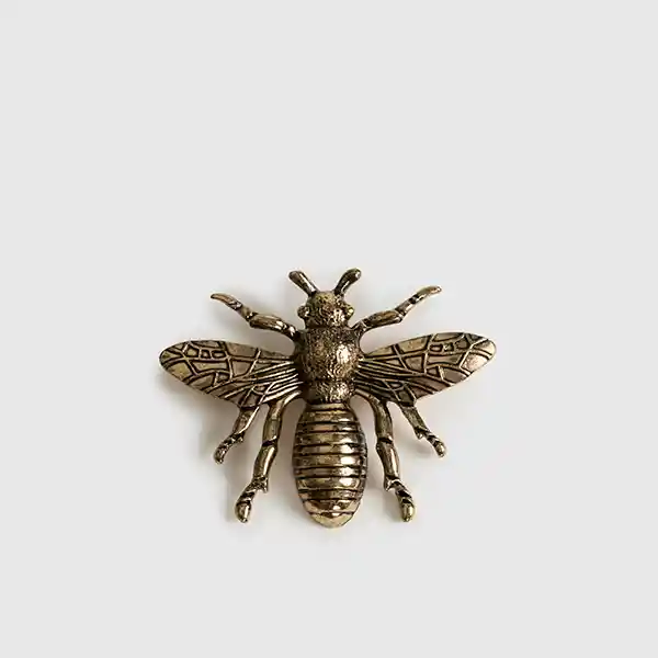 Prendedor Fiesta Abeja Gastado Dorado