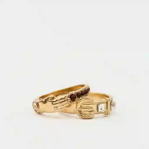 Set Anillos By @mariaguldman Tesoros M Dorado