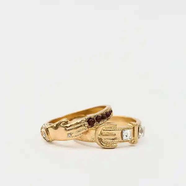 Set Anillos By @mariaguldman Tesoros L Dorado