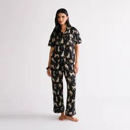 Set Pijama Dreamy Camisero Tigres S Negro