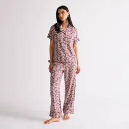 Set Pijama Dreamy Camisero Flores L Rosado
