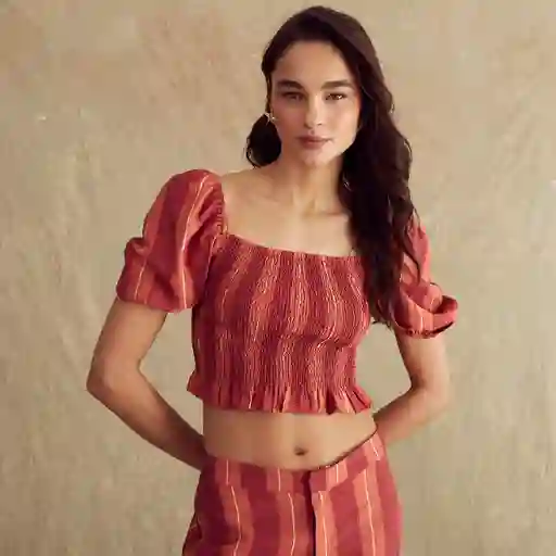 Top Paradiso Líneas S Rosado