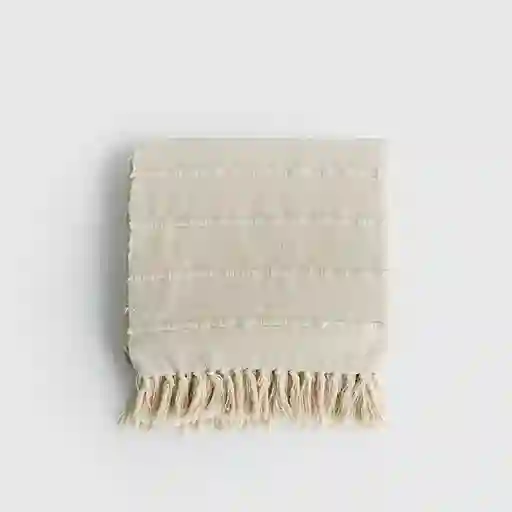 Manta Líneas Textura Beige
