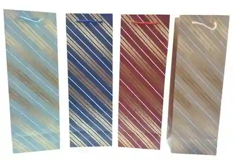 Bolsa De Regalo Para Botella Con Diseño 12x36x9 Aries