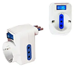 Adaptador Triple Schuko Con Switch