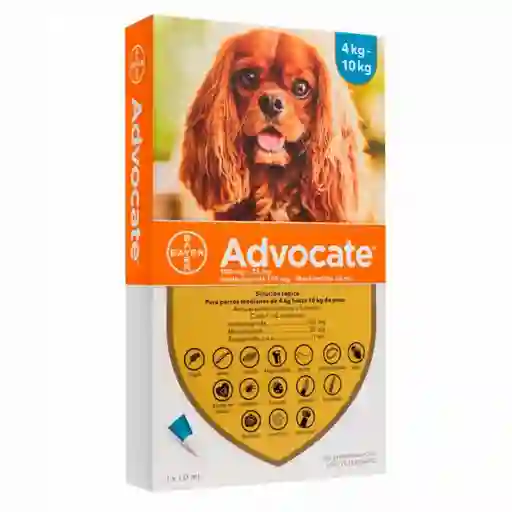 Antiparasitario Interno Y Externo Advocate Perro 4-10kg