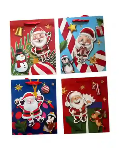 Bolsa De Regalo Navidad Diseño Aleatorio 26x32x10cm (diseño20)