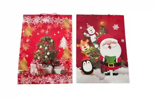Bolsa De Regalo Navideña 40x15x55cm Diseño Aleatorio1