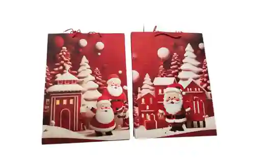 Bolsa De Regalo Navideña 40x15x55cm Diseño Aleatorio3