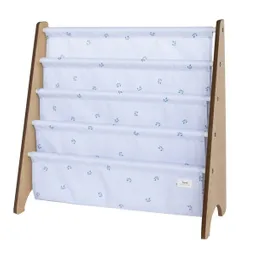 Librero De Tela Reciclada Con Diseño De Arándanos Lila