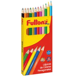 Lapices 12 Colores Largos Hexagonales Fultons