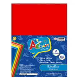 Goma Eva 20x30cm Roja Art & Craft
