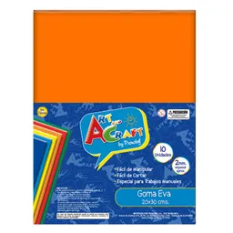 Goma Eva 20x30cm Naranja Art & Craft