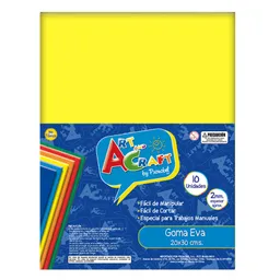 Goma Eva 20x30cm Amarillo Art & Craft